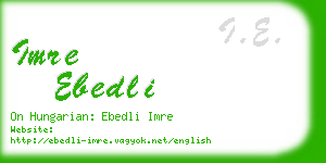 imre ebedli business card